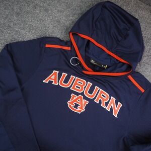 Auburn Hoodie Mens Small Under Armour Navy Blue‎ Graphic NCAA Tigers Gameday SEC